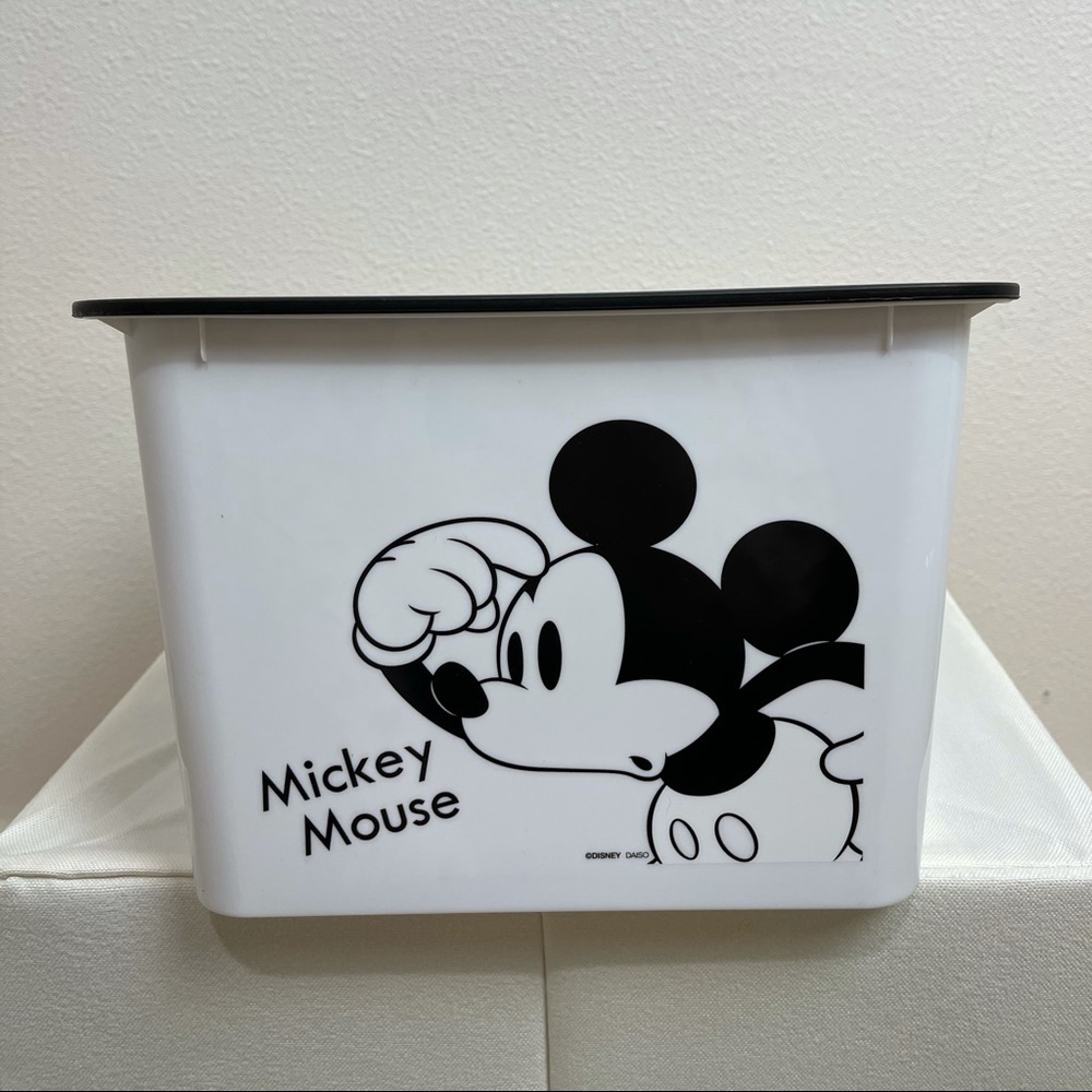 New Disney Mickey B&W Plastic Box